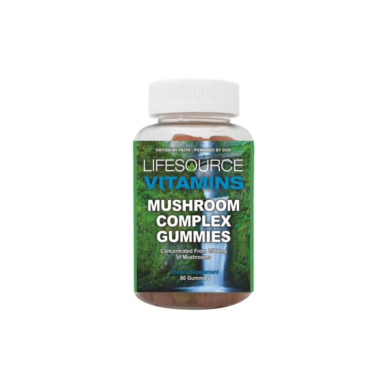 LifeSource Vitamins Mushroom Complex Gummies - 10 Mushroom Blend 10:1