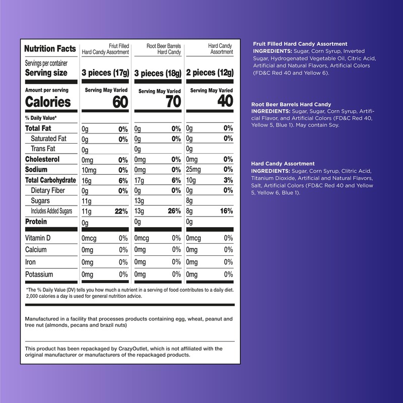 Old-Fashioned Hard Candy Assortment - 2 Pound Bulk Pack (About