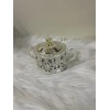 Unbranded Sugar Bowl with Lid and Spoon Silver Iron &