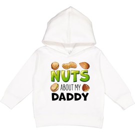 inktastic Nuts About My Daddy Peanut, Almond, Pistachio Toddler Hoodie 5-6 White 39f0d