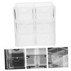Ipetboom Transparent Stackable Desk Organizer with Drawers Multi Purpose Sundry