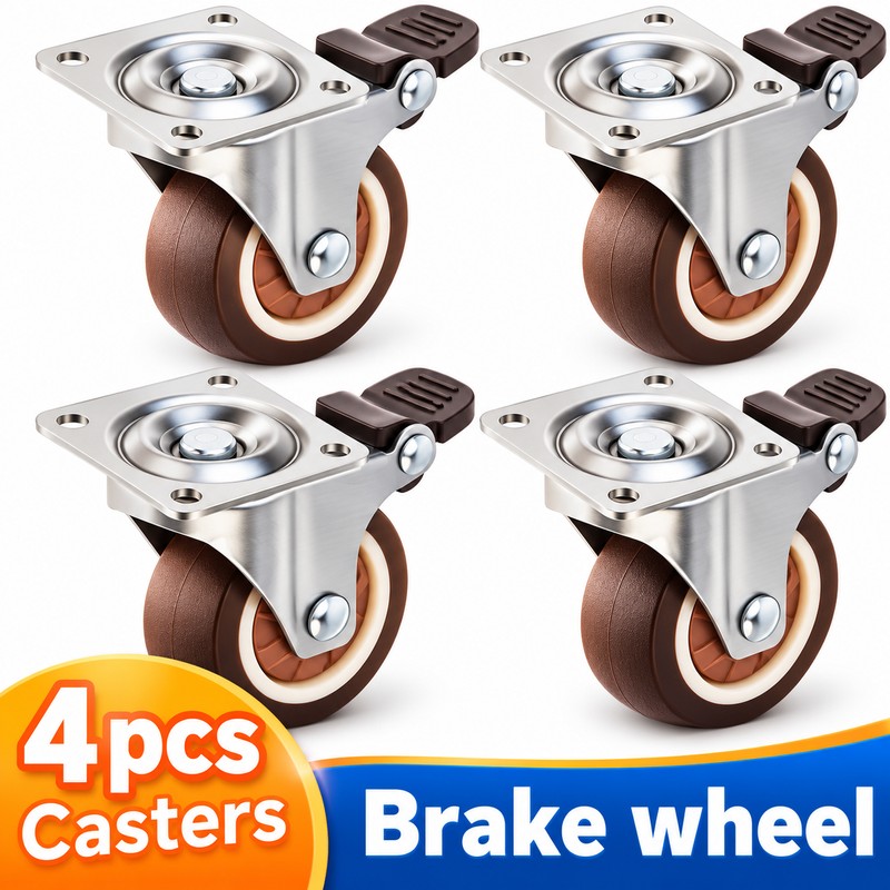 4-Pack Furniture Caster Wheels for Small Tables & Cabinets –
