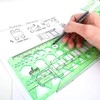 geometric plastic circle square hexagon template ruler drawing plastic circle