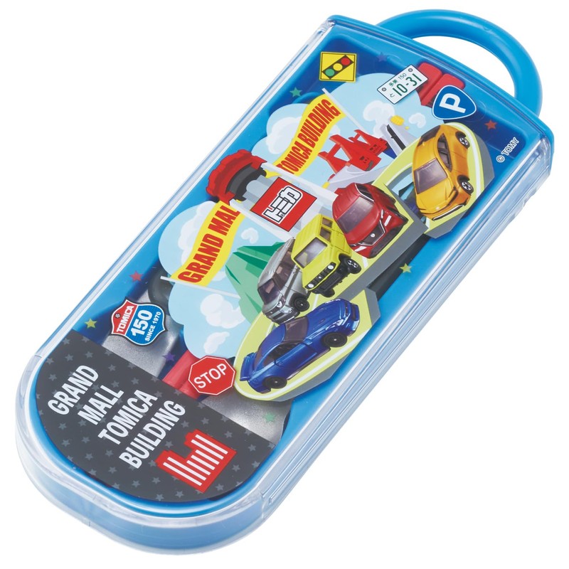 スケーター(Skater) 弁当用箸 子供用 トリオセット 箸 スプーン フォーク 16.5cm トミカ 26