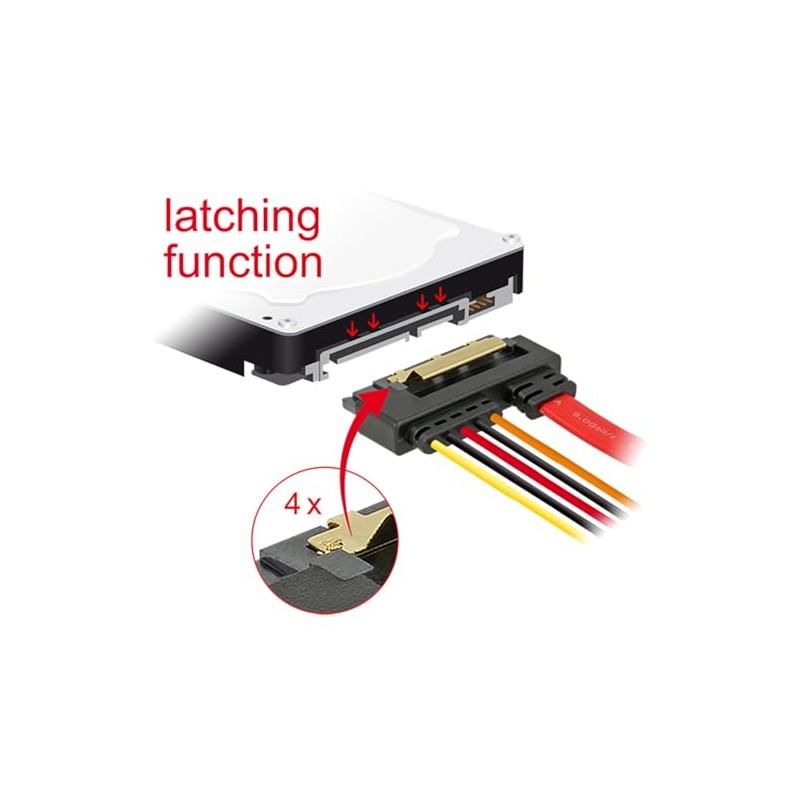 DeLOCK Cable SATA 6 GB/s 7 pin + Floppy 4pin