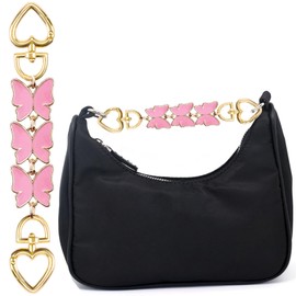 Women Bag Extender Chain, Butterfly Extender Chain Bag Strap Extender Purse Strap Extension Bag Charms Handbag Decoration Purse Accessories for Purse Bag Making Supplies