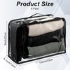 6 Pieces Large Clear Travel Packing Cube Clear Vinyl Zippered