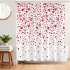 BREASOME Pink Shower Curtain, Romantic Loving Red Heart, 72x72 Inch
