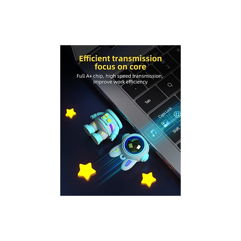 Bilious Cute Space Rabbit USB Flash Drive, Thumb Drive 128gb