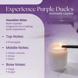 2-Wick Scented Candle, Long-Lasting Jar Candle for Home, Relaxing & Clean Burn, Coconut Wax Scented Candles, Gift Set for Women, Birthdays, Holidays – Hawaiian Skies 11 Oz