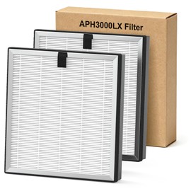 2 Pack APH3000 Replacement Filter Compatible with KNKA APH3000 Air Purifier, 3-in-1 HEPA Filter with CarbonTech Filters 99.97% of Pollen, Dust, Pet Dander, Smoke, Odors