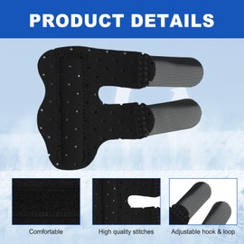 Pack of 4 Adjustable Finger Splints, Breathable Finger Bandages, Finger Support for Fingers, Trigger Finger Splints for Index, Medium, Ring and Small Fingers (Black with Holes)