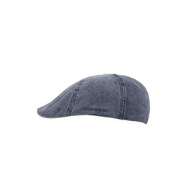 Scippis Chilla Cap - Flat Cap Made of 100% Cotton in Distressed Look | Lightweight & Breathable Flat Cap with Stretch Sweatband | Unisex & Versatile, blue, L-XL