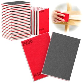 TXXATX 400 Grits Sanding Sponge 27 Pieces Sponge Sanding Pads Flexible Pads Washable and Reusable Wet and Dry Blocks Sandpapers for Drywall Wood Furniture Metal Polishing Painting Auto Repair