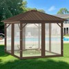 Hiviva Replacement Gazebo Mosquito Netting 10' x 10',Universal Netting for