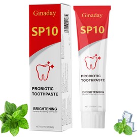 SP10 Probiotic Whitening Toothpaste, Deep Cleaning Care Remove Yellow Tooth Stains, with Probiotic Oral Health Management, Fresh Breath.