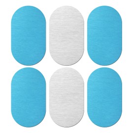 6pcs Under Cabinet Lights Magnetic Sticky, Metal Replacement Magnetic Strips with Adhesive Backing Magnet Lights Strip for Magnetic LED Lights & Under Counter Lights (Oval)