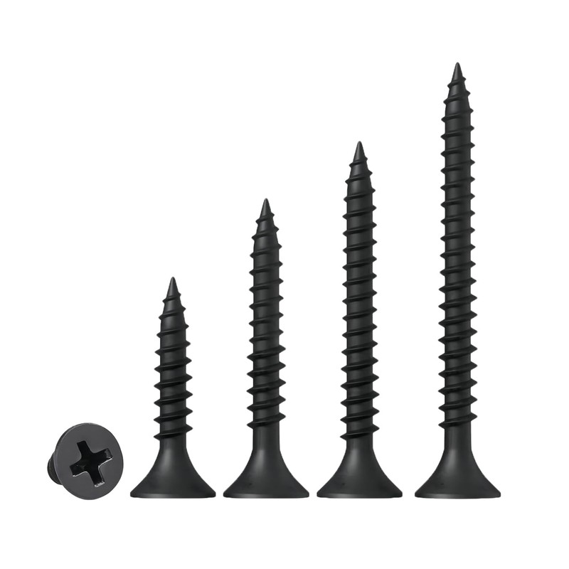 Qrity Pack of 100 Flat Head Wood Screws Self-Tapping Screws