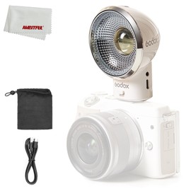 Godox LUX ELF Retro Camera Flash, CCT 6000K±200K, Recycling Time (1/1 Step) -10°C~50°C, Flash Times (1/1 Step) 3.6 Seconds, Compatible with Sony Nikon Fuji Olympus Cameras