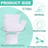 6 Pairs Fingerless Eczema Gloves, Soft White Cotton Gloves for