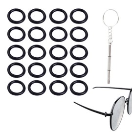 KGCGJVB 10Pairs Glasses Tightening Kit for Eyeglass and Sunglass Repair Silicone Hinge Rings Rubber O Ring Bands Eye Glass Tighteners Bushing Adjuster Tightener Tool Make Eyeglasses Fit Tighter