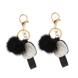 ULTECHNOVO 2pcs Rhinestone Keyring Bag Charm for Women Lightweight Key for Car Keys and Accessories