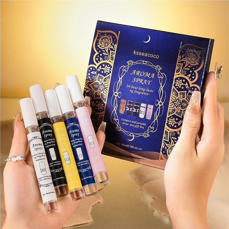 Fragrance Spray Series 5-piece mini gift set, long-lasting fragrance, multiple