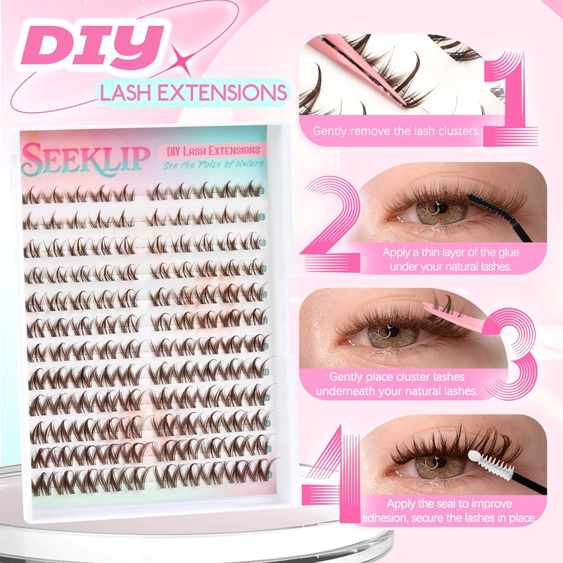 Bunny Lash Clusters Brown Manga Lash Clusters Spiky Doll Individual