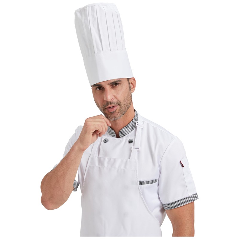 Hyzrz Chef Tall Hat Adjustable Elastic Baker Cooking Grilling BBQ