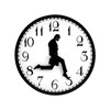 Silly Walk Wall Clock, 9.84‑Inch Silent Funny Creative Analog Clock