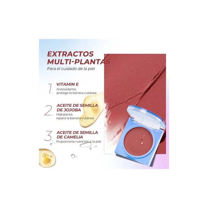 Rubor 3 En 1 Labios Mejillas Ojos Natural Glow Maquillaje