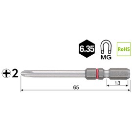 Vessel DC162065 40 V Compatible Problem Solving Bit with Stepped Bits + 2 x 65, Set of 2