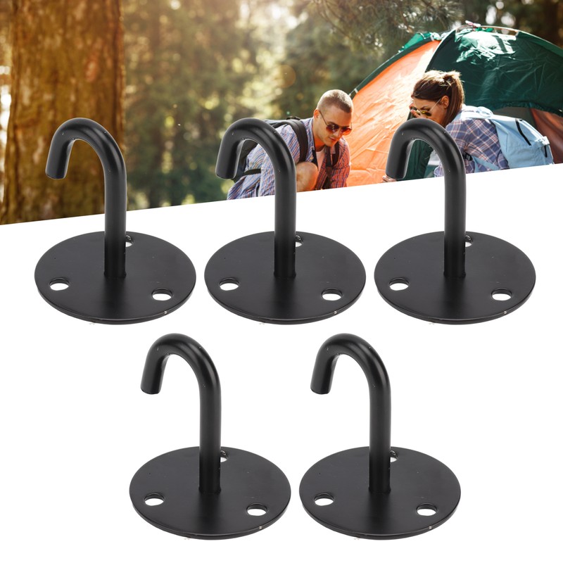 5Pcs Heavy Duty Fixed Pad Eye Plate Thickened Black 304
