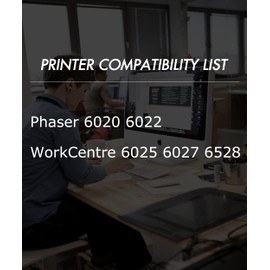 4-Pack Green Toner Supply 6022 6020 6027 Toner Cartridge 4-Color Sets (B+CYM) Work for Phaser 6020 6022 WorkCentre 6025 6027 Printer