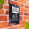 Custom Signs Solar Illuminated Modern Anthracite House Number Sign 24cm
