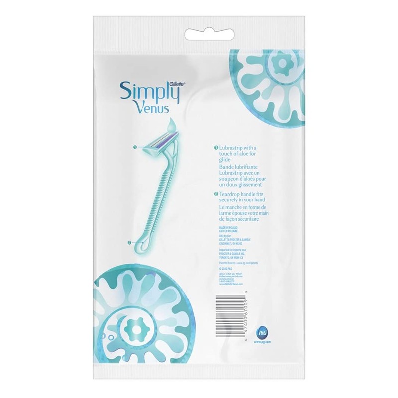 Womens Simply Venus Disposable Razors 9 Count