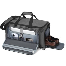 TOP Garment Duffle Bags for Travel, Convertible Garment Bag with Shoe & Laptop Compartment, 2 in 1 Carry on Suit Garment Bags for Men Women, All in One Hanging Suit Travel Bag for Airplanes, 55L