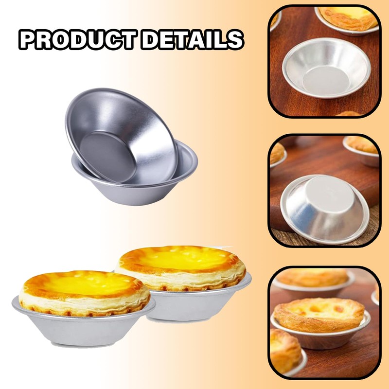 16 Pieces of Aluminum Egg Tart molds Yorkshire Pudding tin