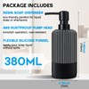 Black Soap Dispenser for Kitchen, Modern Plastic Dish & Hand