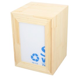 Pet Memorial Urns Wooden Dog Cat Funeral Cremation Urns Pet Memorial Keepsake Memory Box with Photo Frame Log Color