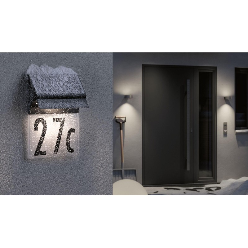 Paulmann Neda 94694 Solar LED Outdoor Light House Number Light