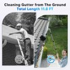 11.8 FT Gutter Cleaning Tools From The Ground, Adjustable Rain