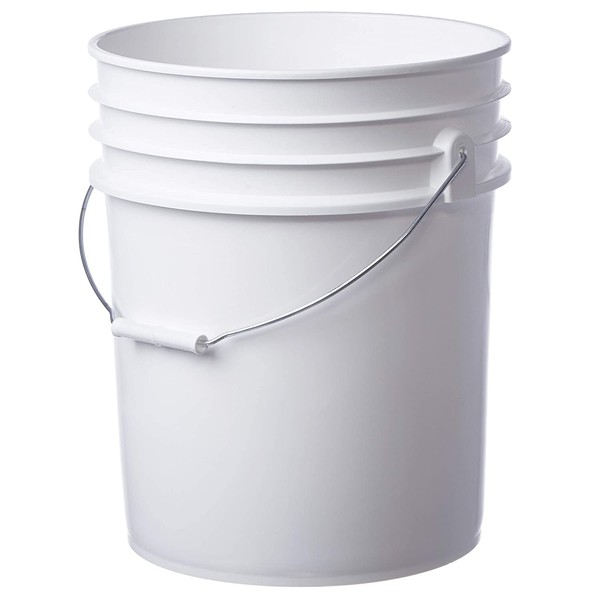Letica Premium 5 Gallon Bucket, HDPE, White, 3 Pack