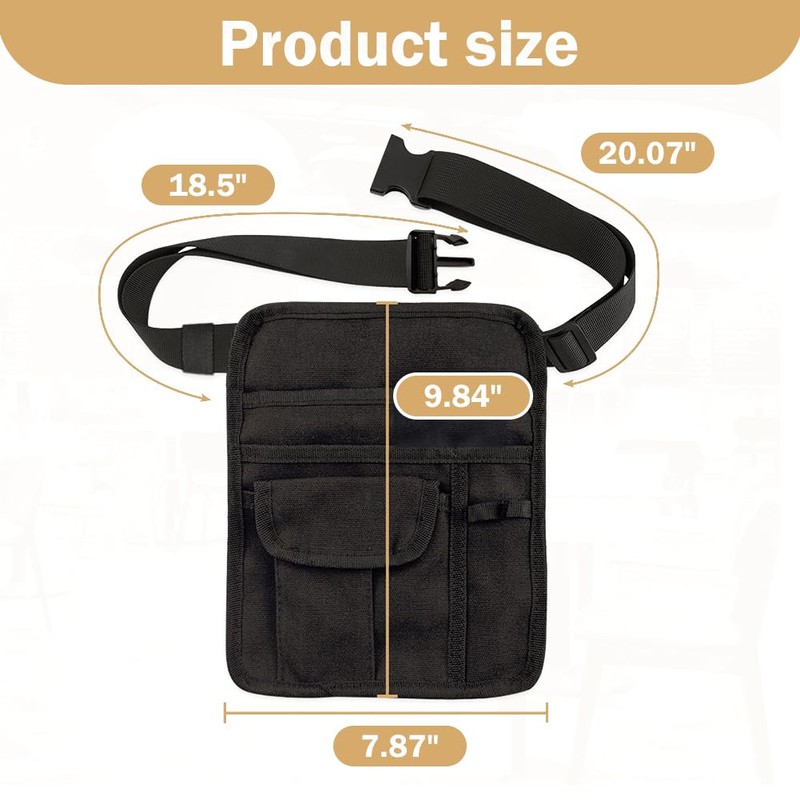 Professional Cleaning Apron with 5 Pockets and Adjustable Waist Belt,