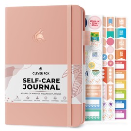 Clever Fox Self-Care Journal – Daily Reflection Notebook – Mental Health & Personal Development Planner, Meditation & Mood Log, A5 (Light Pink)