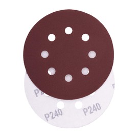 BOOMET Sandpaper Velcro Sanding Discs 125 mm 8 Hole Sets · P240 Pack of 100 · Ideal for Random Orbital Sanders, Various Grits · 40/60/80/100/120/240 · for Precise Sanding