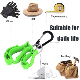 NANHONG 6 Pieces glove clips for work Glove Holder Clip, Construction Worker for Glasses Helmets Glove Grabber Clip, Golf glove holder for duty belt (Green)