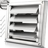 4" Metal Dryer Vent Cover for Exterior Wall, Stainless Steel