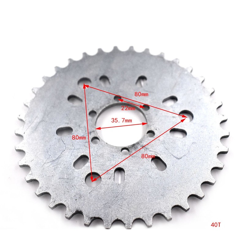 JRL Wheel Sprocket 40T 40Tooth Motorized Gas Cycle Bicycle 50cc