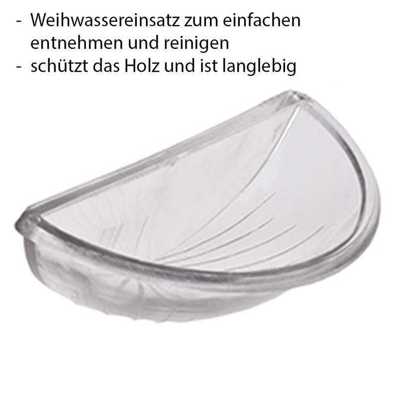 Fritz Cox Wooden consecration pot with angel stainless steel